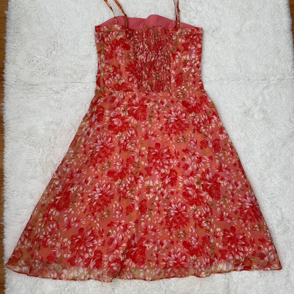 Anthro silk dress size 6 with straps - Picture 6 of 9